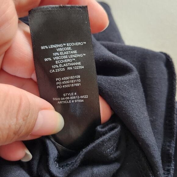 Wilfred Aritzia Saturn Black Wrap Dress Size 2XL Preppy Classic Soft - Picture 7 of 11